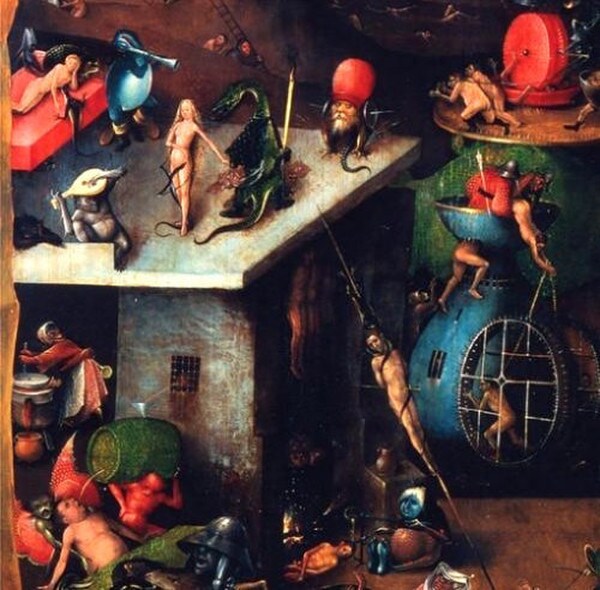 Replicas from Painting Blue Flutist by Hieronymus Bosch statue Sculptures